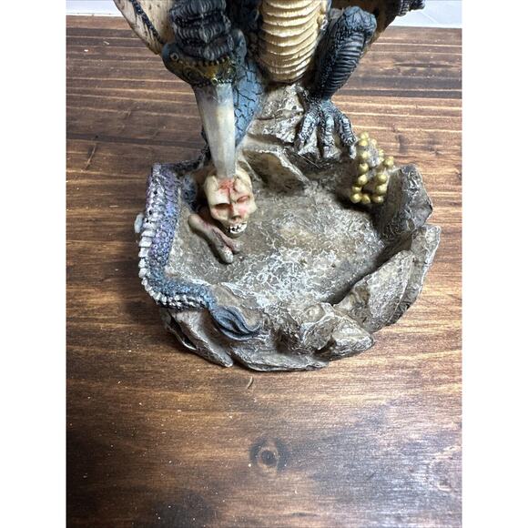 Mystic Collection Winged Dragon Ashtray Sword Sea Monster Figurine - Picture 6 of 9